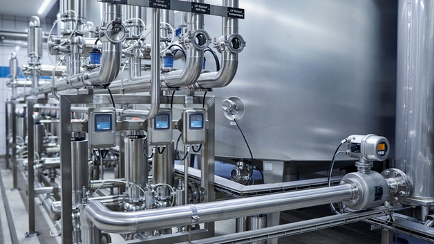 Proceso clean-in-place con equipos de medición en línea relacionados