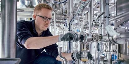 Muestra de cerveza para el laboratorio