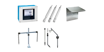 SAC measuring point with optical SAC sensor for wastewater outlet