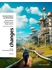 Man is walking towards Alice in Wonderland landscape